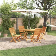 vidaXL Set de masă pentru grădină 5 pcs Maro lemn masiv de acacia 3375708