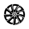 Set 4 Capace Roti potrivite jantelor de 15 inch, pentru Seat, model Stig Extra Black &amp; White, Autohelix MSA