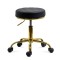 Scaun profesional OFF1023, rotativ, baza metalica aurie, piele ecologica, inaltime ajustabila, roti gumate, 100 kg