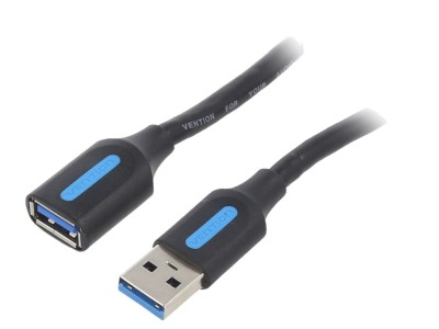 Cablu USB 3.0 A-A 2m Negru foto