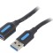 Cablu USB 3.0 A-A 2m Negru