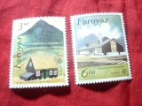 Serie Feroe 1990 Europa CEPT - Arhitectura , 2 valori, Nestampilat