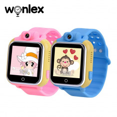 Pachet Promotional 2 Smartwatch-uri Pentru Copii Wonlex GW1000 cu Functie Telefon, Localizare GPS, Camera, 3G, Pedometru, SOS, Android - Roz + Albastr foto