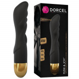 Vibrator de stimulare vaginală cu protuberanță și cap curbat pentru stimulare.