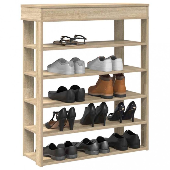 vidaXL Suport de pantofi, stejar sonoma, 80x30x98 cm, lemn prelucrat 859934