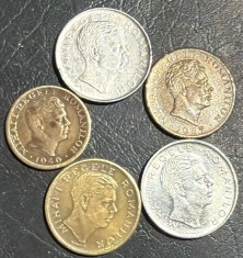 ROMANIA LOT(5)CINCI MONEDE REGELE MIHAI I (1943,1944,1945,1946,1947)/ 100 + 100 +200+2000+ 10000 LEI