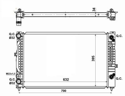 Radiator racire motor Audi A4 (8d2, B5), A6 (4b2, C5); Skoda Superb (3u4); Vw Passat (3b2/ 3b3) foto
