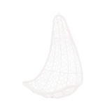 Scaun agatat gradina Natal Easy, fotoliu suspendat alb din polyrattan, confortabil, rezistent la intemperii, 150 kg