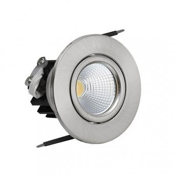 Spot incastrabil Horoz HL 6731L Chrome, metal si sticla, 3W, 220lm, lumina rece, IP20 foto