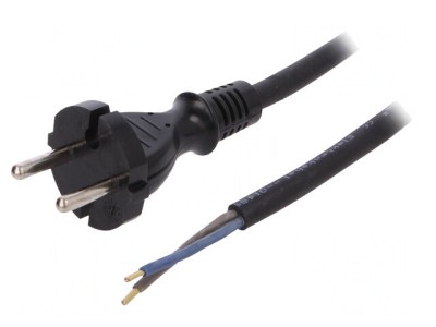Cablu Electric 2x1,5mm2 4m Negru 16A foto