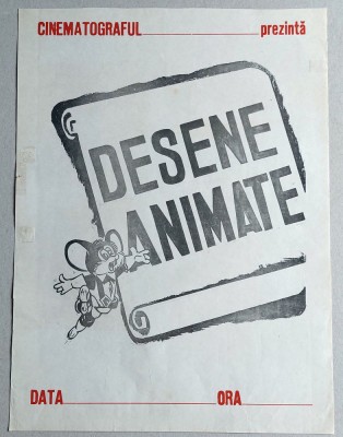 Afis de desene animate, cinema Animafilm si Romaniafilm anii 70-80, Epoca de Aur foto