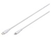 Cablu USB 2.0 DIGITUS Lightning - USB C, 2m, alb, nichelat