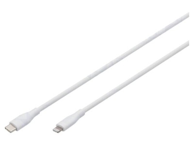 Cablu USB 2.0 DIGITUS Lightning - USB C, 2m, alb, nichelat foto