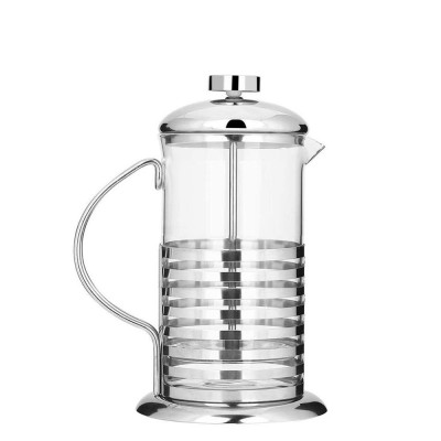 Ceainic infuzor Simple din sticla borosilicata cu maner si sita de tip presa, 600 ml foto