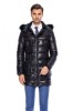 Geaca barbati neagra lunga cu puf G016, 44, 56, 58