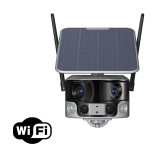 Camera Supraveghere Exterior Wifi Solara Panoramic 4K, 8MP, ZOOM 4X, Panou Solar 6W, 21700 mAh, WIFI 6, fara Fire, Aplicatie