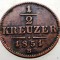 1.509 AUSTRIA 1/2 KREUZER 1851 B