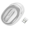 Mouse Wireless Hoco GM34, 2.4G, 1600 DPI, Gri-Alb