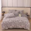 Lenjerie Pat Single Cocolino 4 Piese Jojo Home Gri Dungi (Cearceaf Intins 160x230 cm, Pilota 160x210 cm, 2 Fete Perna 50x74 cm)