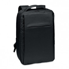 Rucsac laptop 16 inch, Everestus, 21AUG001, Poliester, 29x12x41 cm, Negru, saculet si eticheta bagaj incluse foto