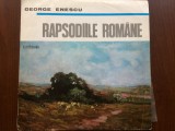 george enescu rapsodiile romane - Rapsodia Rom&icirc;nă Nr. 1 si 2 dirijor george georgescu disc 10" vinyl muzica clasica romantica electrecord ECD 23 VG+