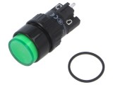 Comutator ONPOW LAS1Y-11/G/24V-IP40 2 Poziții SPDT 2A 220VAC ON-(ON) apăsare