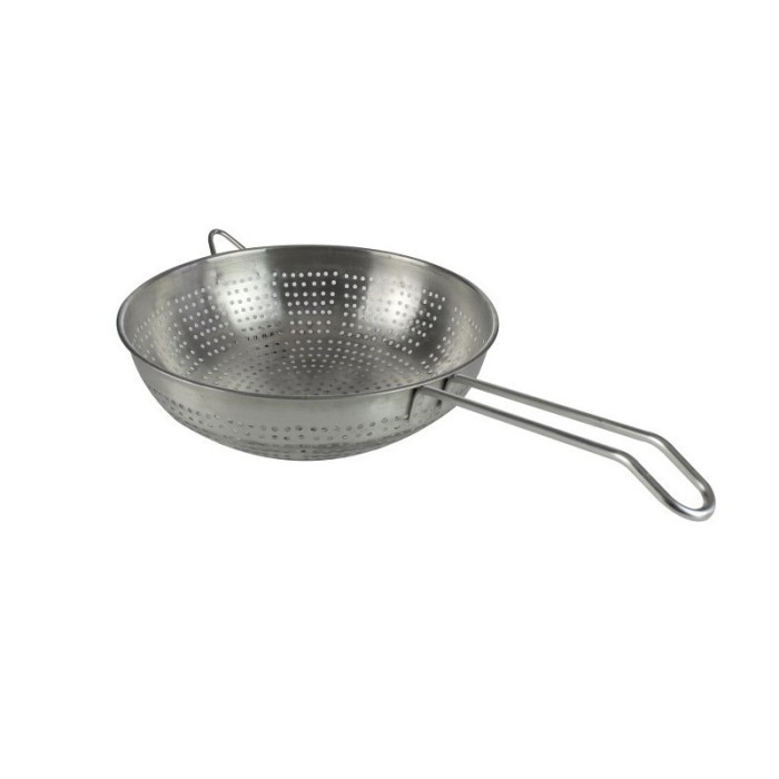 Strecurator cu un maner, &Oslash; 22 cm, Inox, Gauri marunte, Mat