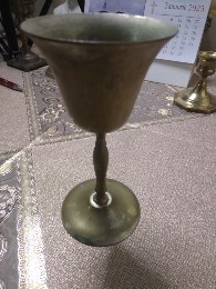 Potir pahar 15cm h Bronz masiv