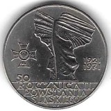 POLONIA 10 ZLOTI 1971 - 50 ANI a 3 a REVOLTA in SILEZIA [2] XF