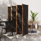 VidaXL Paravan de cameră cu 6 panouri, negru, 420x180 cm
