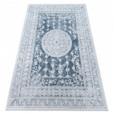 Covor acril Valencia 2328 Ornament albastru si fildeş, 80x150 cm