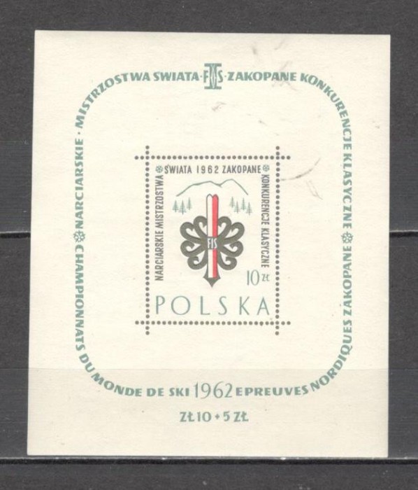 Polonia.1962 C.M de schi Zakopane-Bl. MP.44