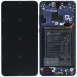 Huawei Mate 20 (HMA-L09, HMA-L29) Capac frontal al modulului de afișare + LCD + digitizer + baterie albastru miezul nopții 02352FQM