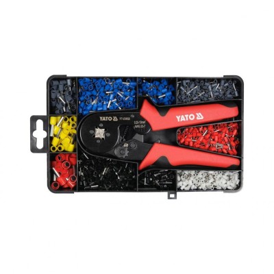 Set cleste sertizare pini terminali 0,25-10 mm2 + 1200 pini diferite marimi Yato YT-23052 foto