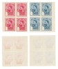 ROMANIA 1908 GRAVATE BL 4 PROBE DE TIPAR NEDANTELATE FARA INDICATIA VALORII MNH, Nestampilat