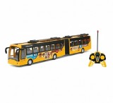 Autobuz scolar cu telecomanda, 4 functii, lumini, cablu USB, scara 1:32, Oem