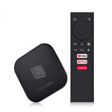 Cumpara ieftin TV Box Hako Mini Smart Media Player Negru, 4K, Certificare Google, RAM 2GB, ROM 8GB, Android 9, Amlogic S905Y2 Quad Core, Control vocal