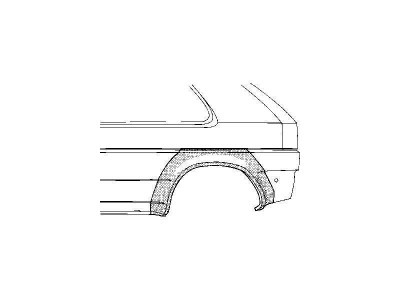 Segment reparatie aripa spate Ford Fiesta 1989-1995 Partea Stanga, Spate, 3 usi, fiesta foto