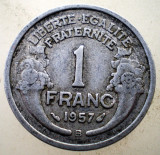 1.502 FRANTA 1 FRANC 1957 B, Europa, Aluminiu