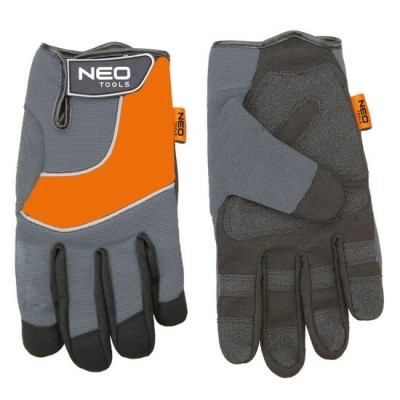 Manusi piele sintetica, insertie pvc, marime XL, NEO foto
