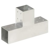 VidaXL Conector de grindă, formă T, 81 x 81 mm, metal galvanizat