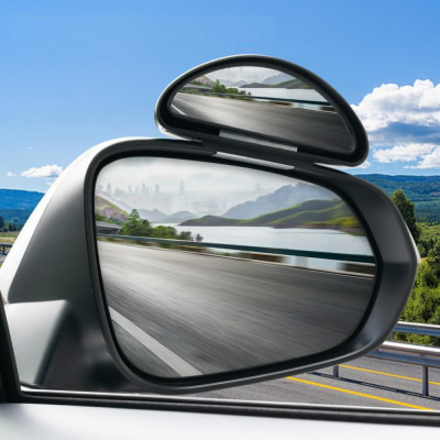 Oglinda suplimentara auto pentru Unghi Mort, reglabila, cu prindere pe oglinda exterioara foto