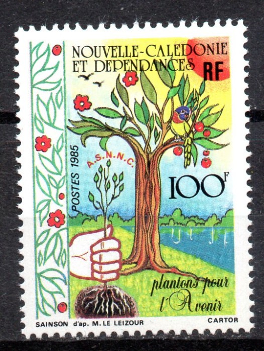 NOUA CALEDONIE 1985, Reimpadurire, serie neuzată, MNH