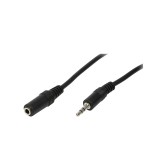 CABLU audio LOGILINK prelungitor stereo (3.5 mm jack M/T), 3m, negru, &quot;CA1054&quot; (timbru verde 0.08 lei)