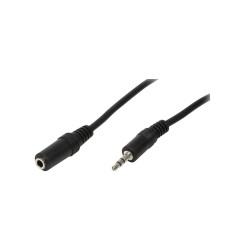 CABLU audio LOGILINK prelungitor stereo (3.5 mm jack M/T), 3m, negru, &quot;CA1054&quot; (timbru verde 0.08 lei)