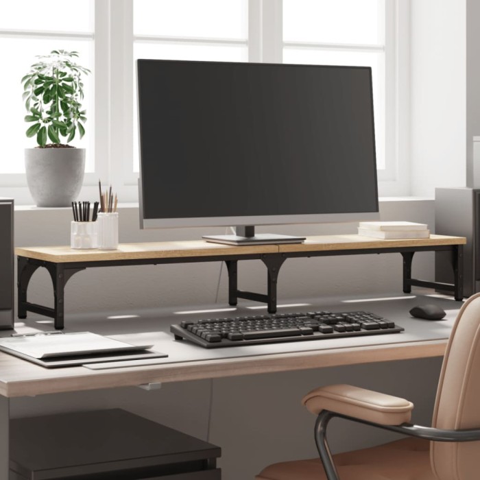 Suport de monitor stejar sonoma 105x23x15,5 cm lemn compozit