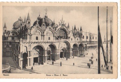 CPIB 16753 CARTE POSTALA - VENETIA. PIAZZA E CHIESA ST. MARCO, A. SCROCCHI,VECHE foto