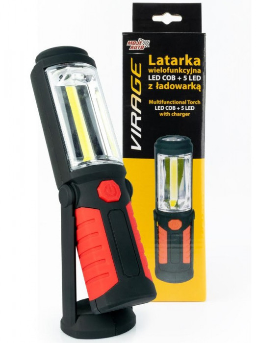 Moje Auto Virage Lanterna LED Multifunctionala COB + 5 LED Cu Incarcator 96-021