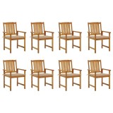 vidaXL Scaune de grădină cu perne 8 buc. lemn masiv de acacia 3078169
