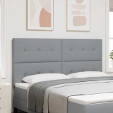 Cumpara ieftin Tăblie cu LED cu headboard Manual Gri deschis 180 cm țesătură
